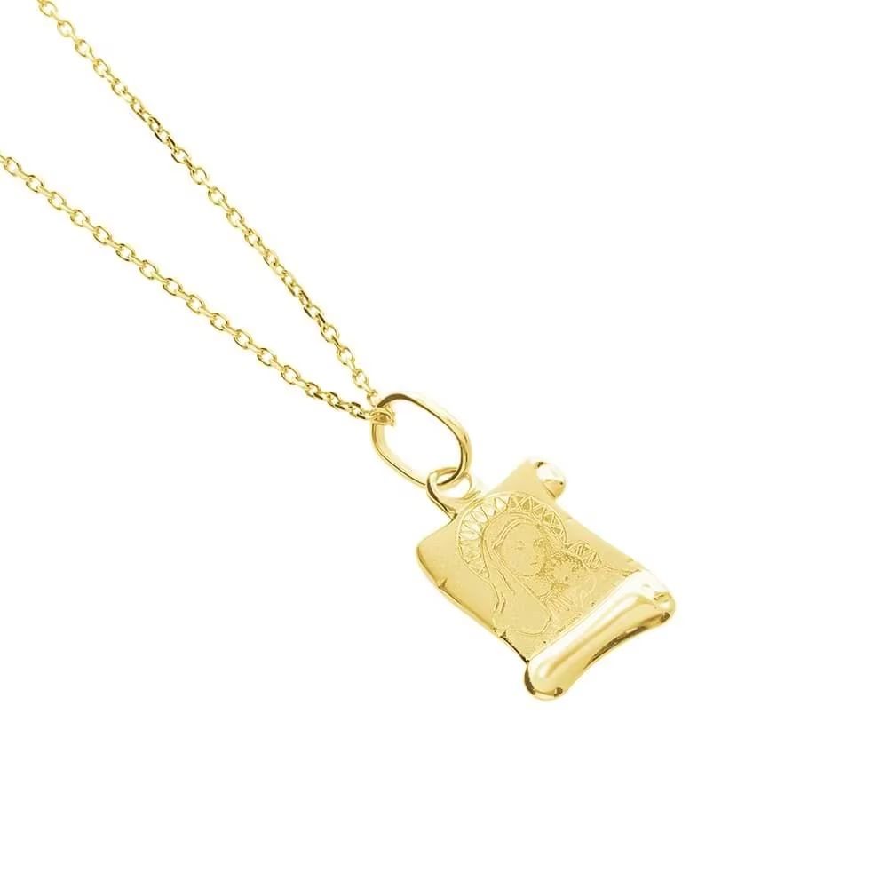 Stroili Pendente Oro Giallo 9 k Madonna in Pergamena