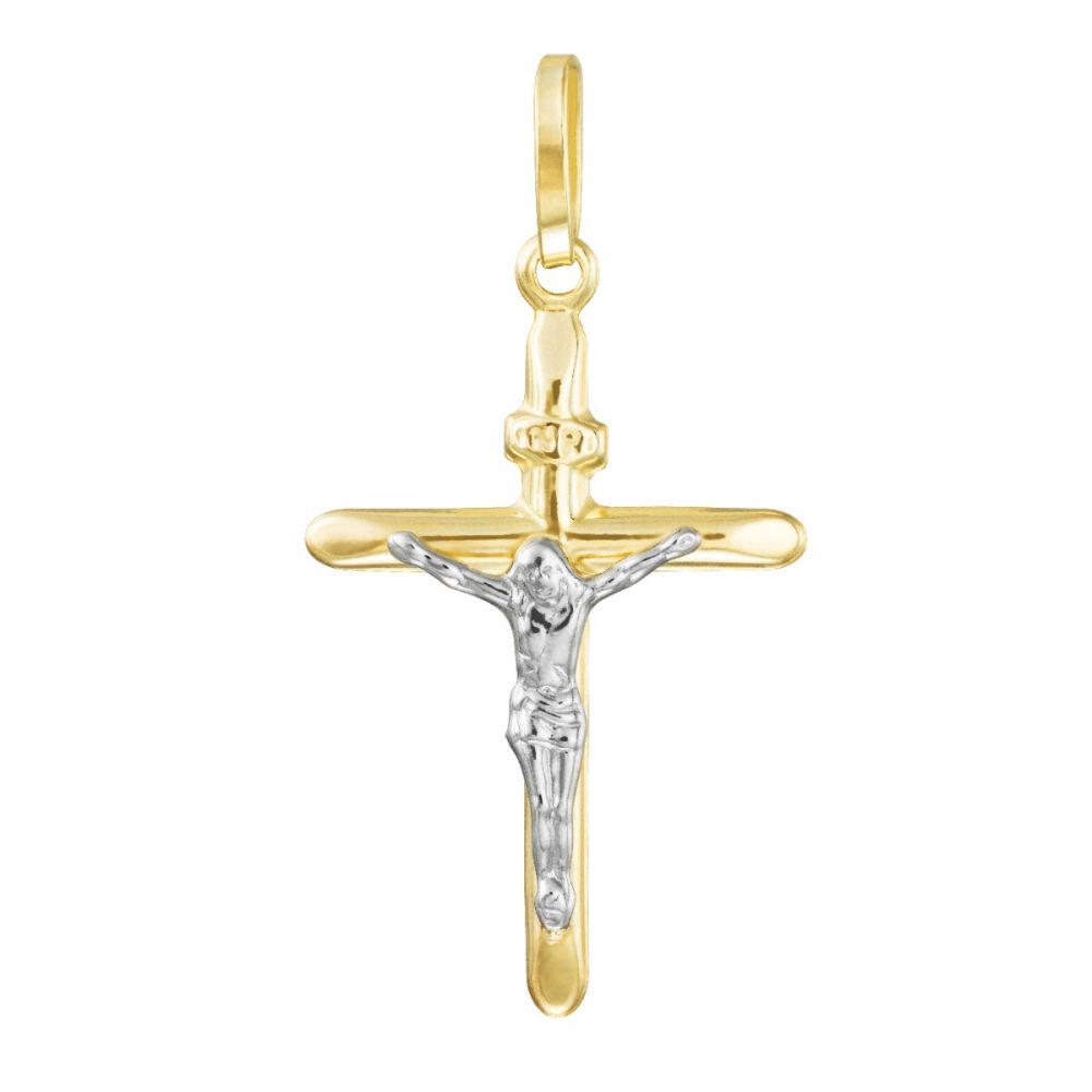 Stroili Pendente Croce Oro 9K bicolore Holy