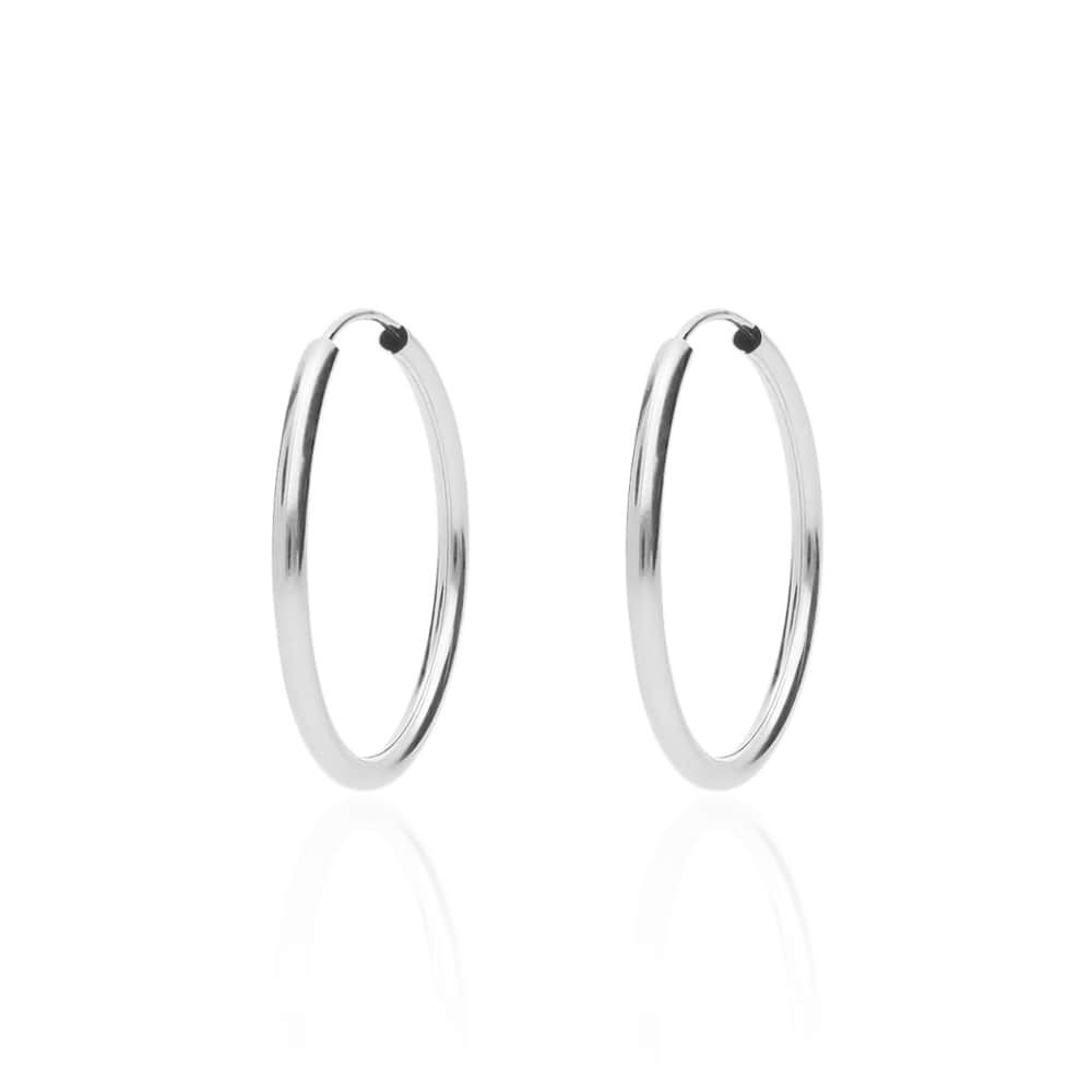 Stroili Orecchini Cerchio Donna Oro Bianco 9kt Toujours