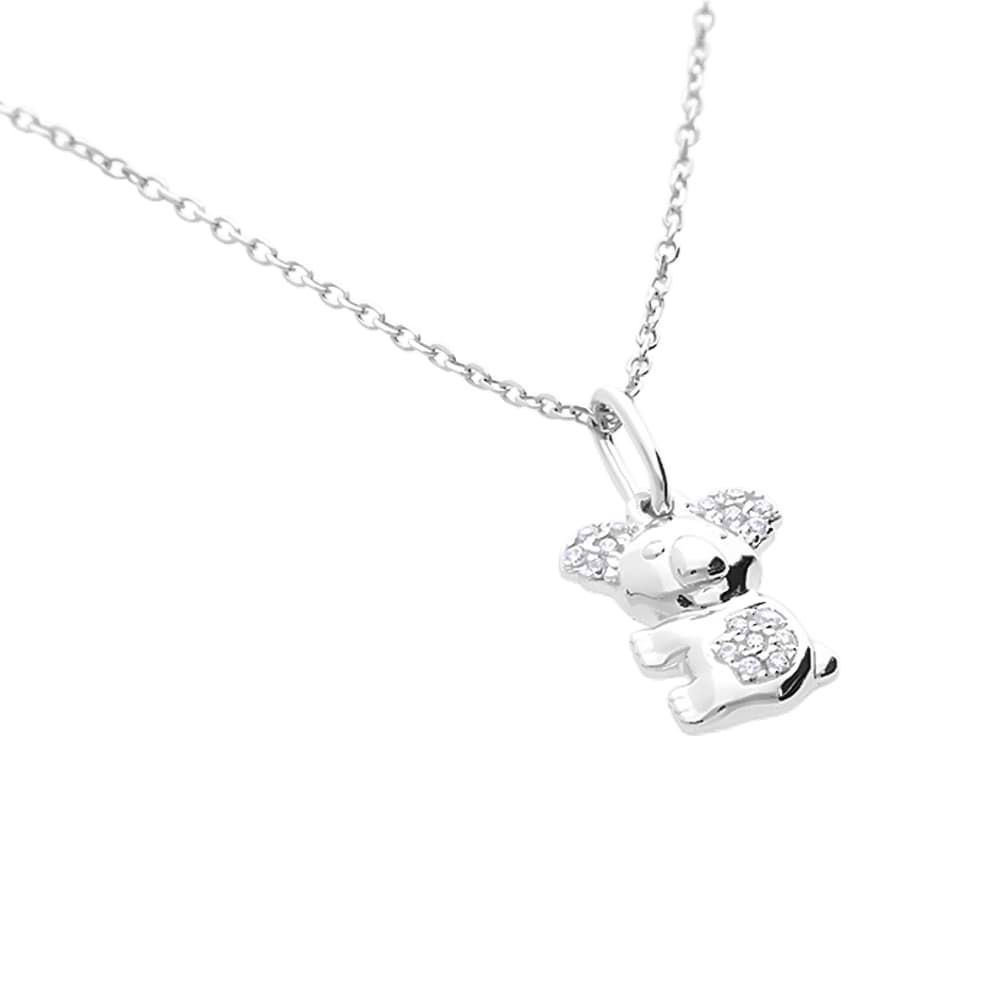 Stroili Charms Oro Bianco 9k Koala Zirconato Poeme