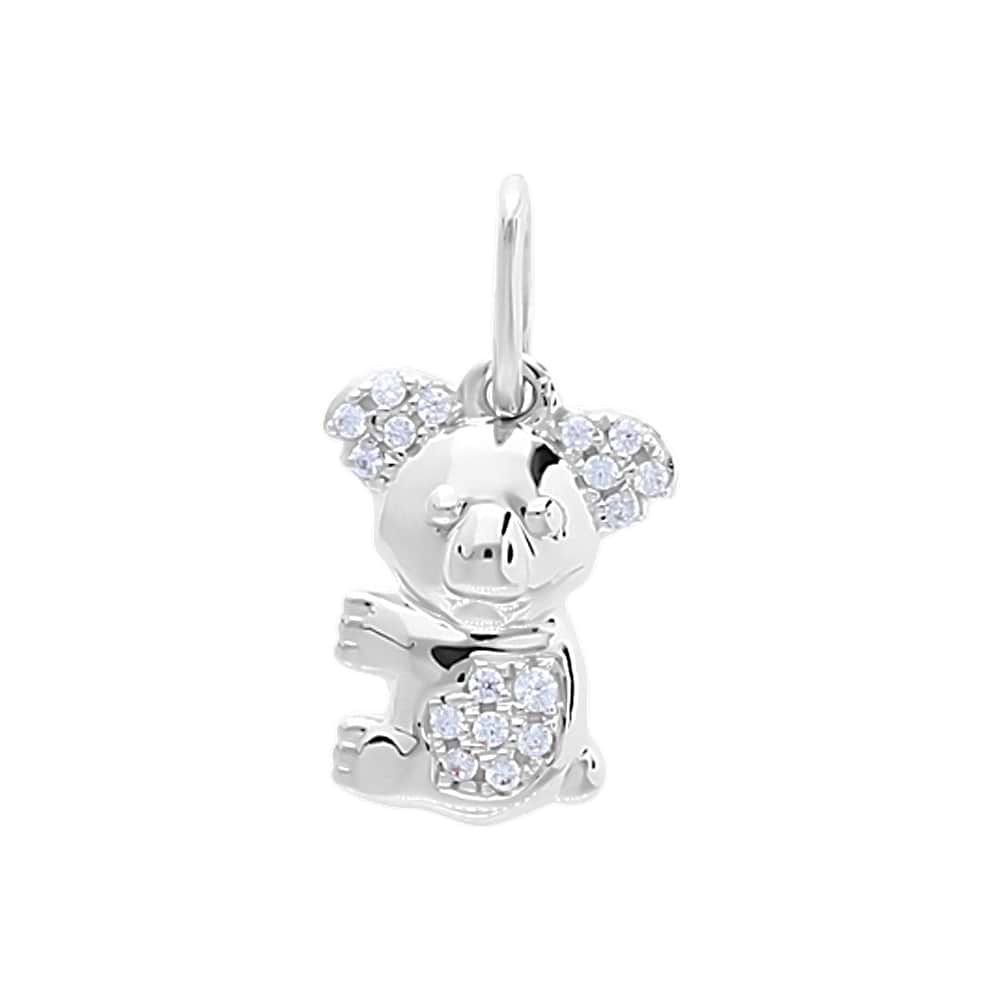 Stroili Charms Oro Bianco 9k Koala Zirconato Poeme