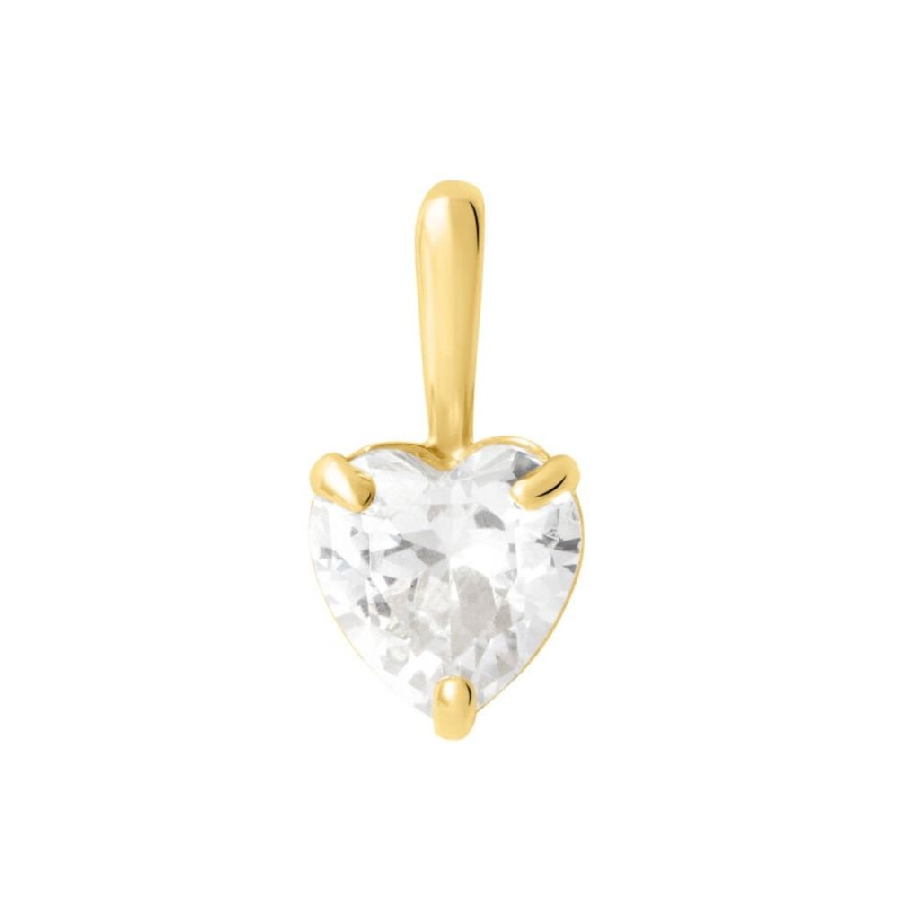 Stroili Pendente Cuore Bianco Oro Giallo 9K Poeme