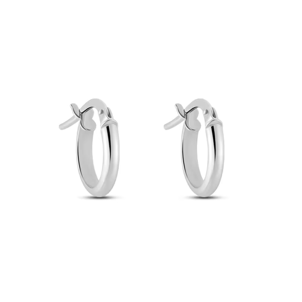 Stroili Orecchini Cerchio Oro Bianco 9K 8 mm Toujours