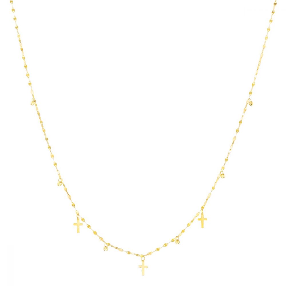 Stroili Collana Oro Giallo 9K 3 Croci Pendenti Holy