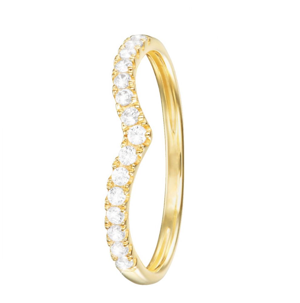 Stroili Anello Fantasia Oro Giallo 9K 15 Zirconi Claire