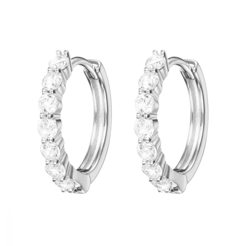 Stroili Cerchio Oro Bianco 9K e  Cubic Zirconia Claire