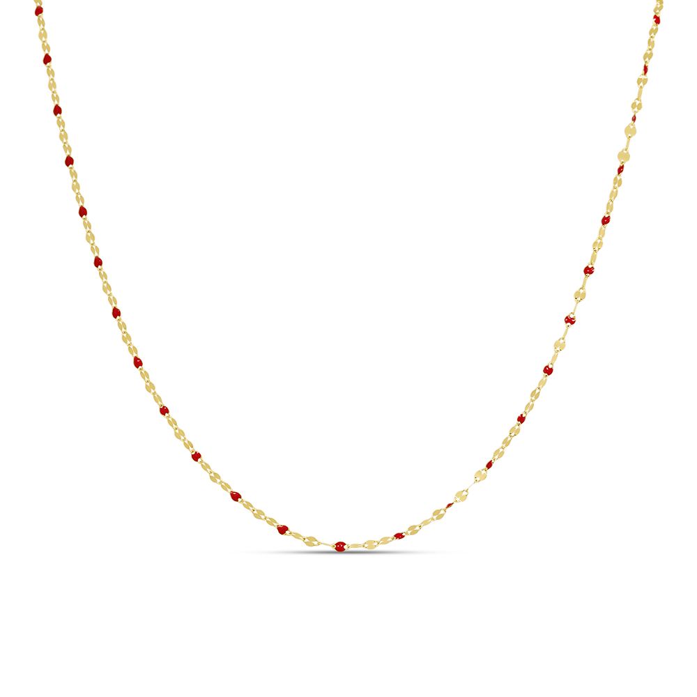 Stroili Collana Oro Giallo 9K Forzatina e Smalto Rosso Beverly
