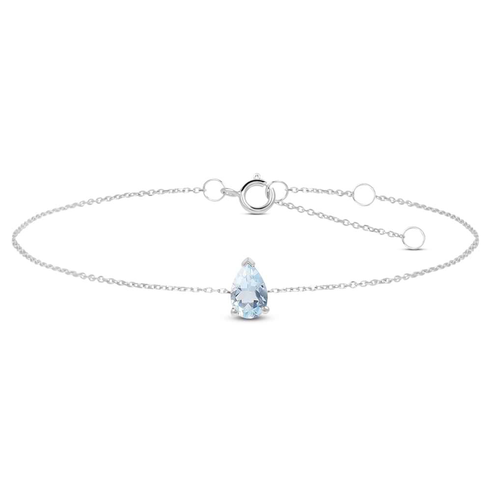 Stroili Bracciale Oro Bianco 9K Cristallo Topazio Amelie