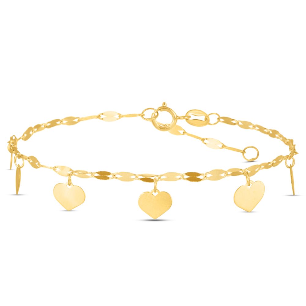 Stroili Bracciale Oro Giallo 9K 6 Cuori Beverly