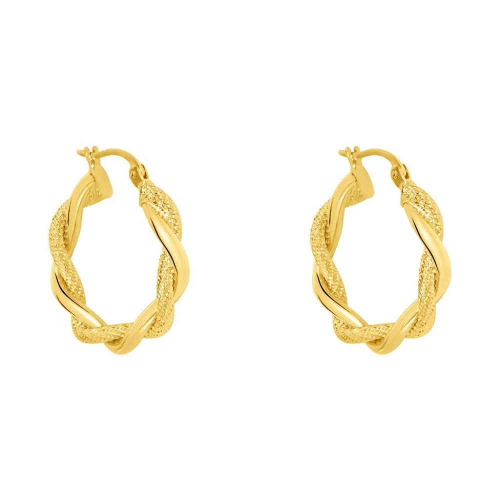 Stroili Cerchi Torchon 15 mm Oro Giallo 9K Isabelle