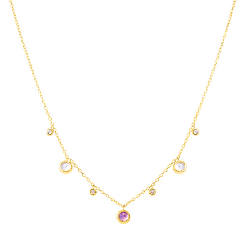 Stroili Collana Oro Giallo Zirconi Multicolor Amelie