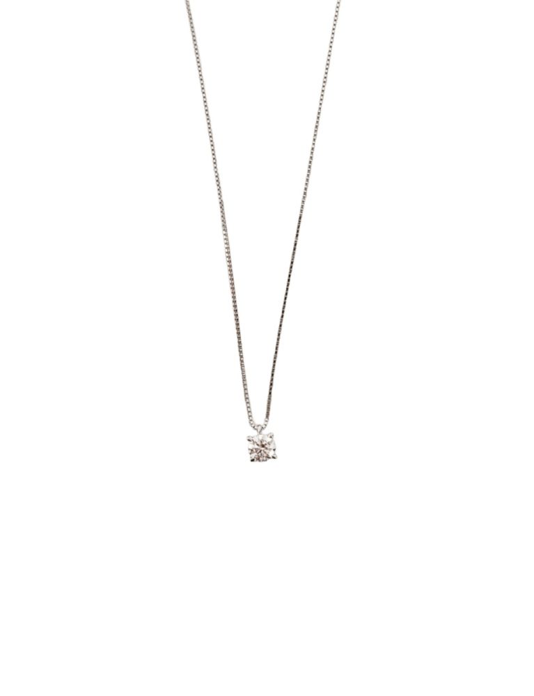 Stroili Collana Oro Bianco 9K Punto Luce 4 mm