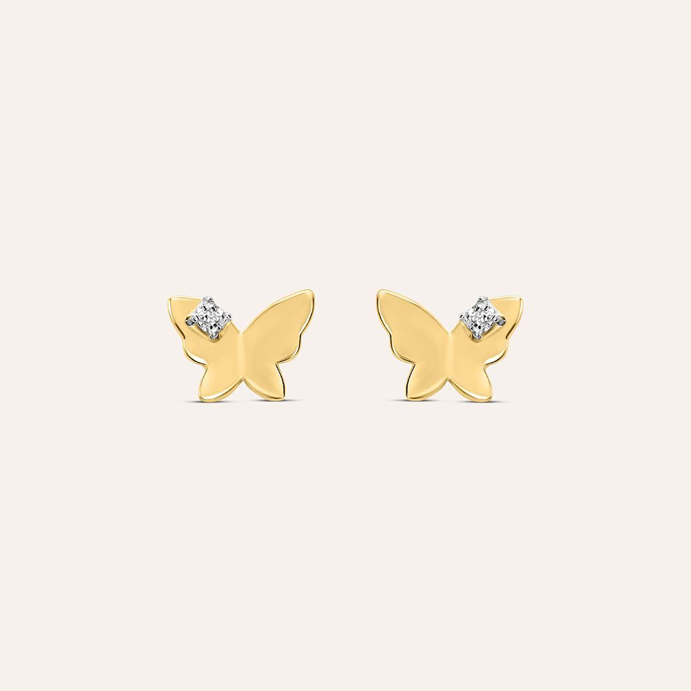 Stroili Orecchini Oro Giallo 9K Farfalla Mon Petit