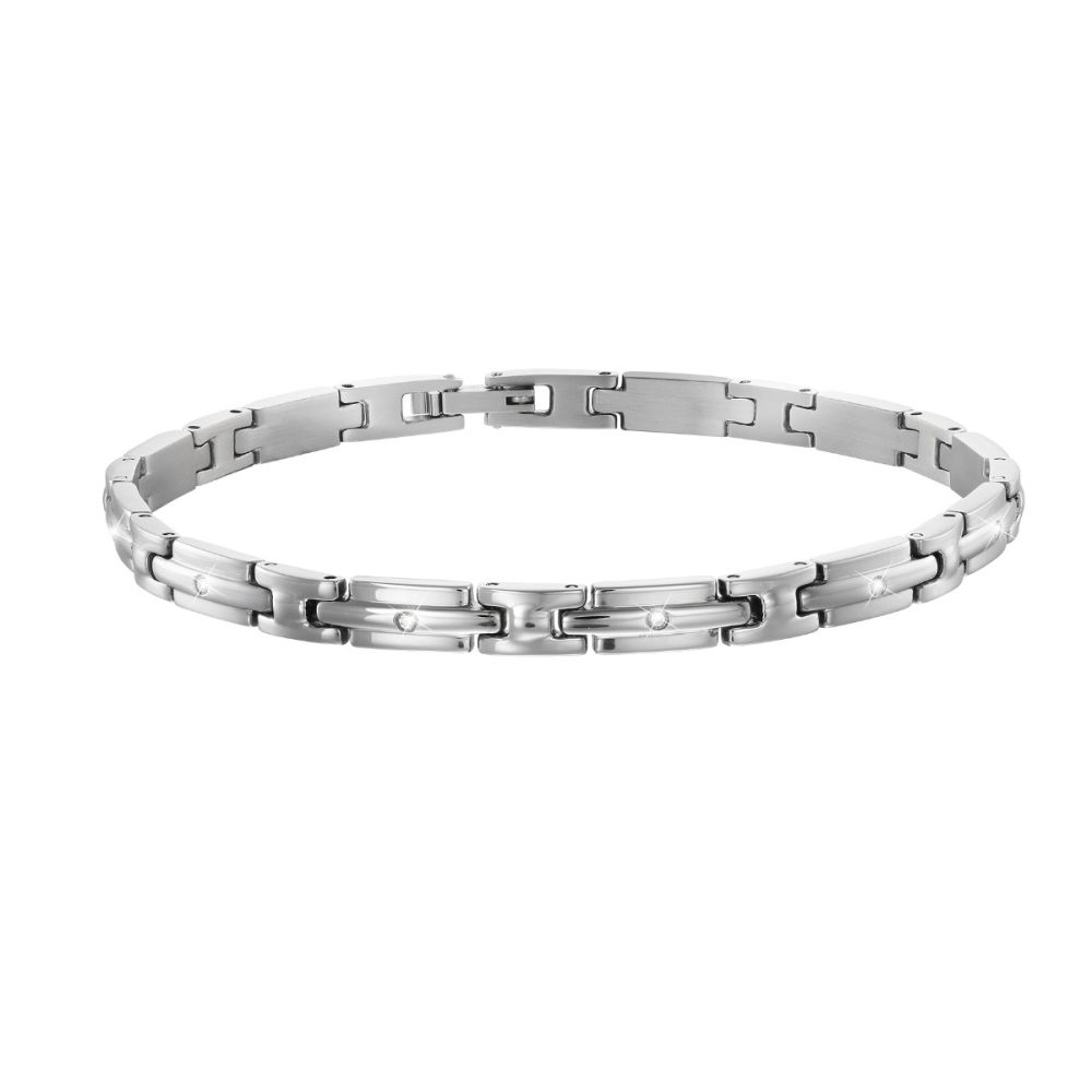 Stroili Bracciale Acciaio e Zirconi Man Code