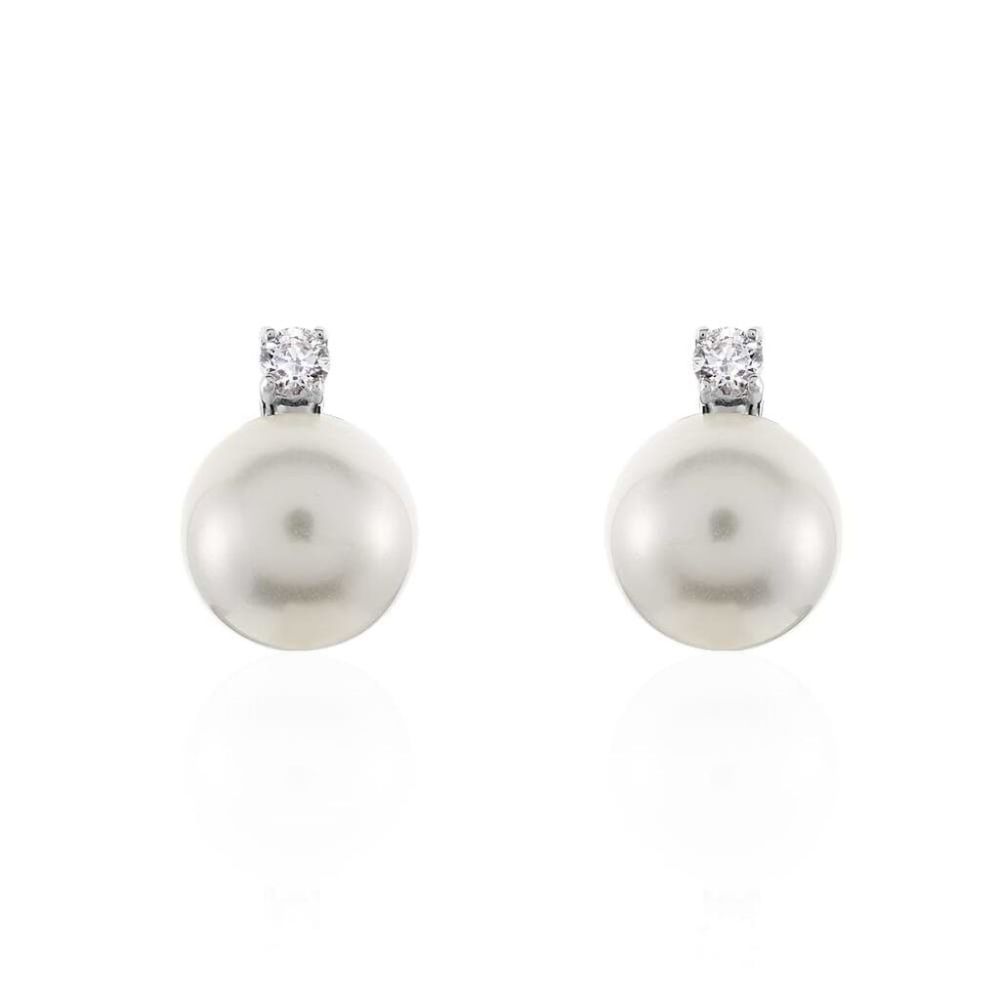 Stroili Orecchini Argento Perla e Zirconi Silver Pearls