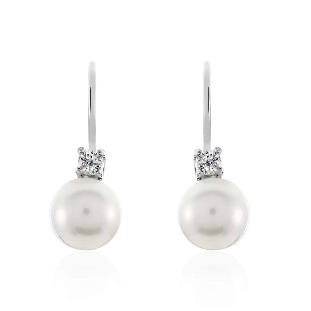 Stroili Orecchini Argento Perla e Zirconi Silver Pearls