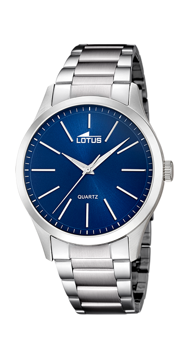 Lotus Orologio Uomo Solo Tempo Acciaio Quadrante Blu