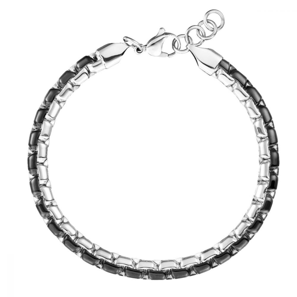Stroili Bracciale Uomo Acciaio e Pvd Nero Man Code
