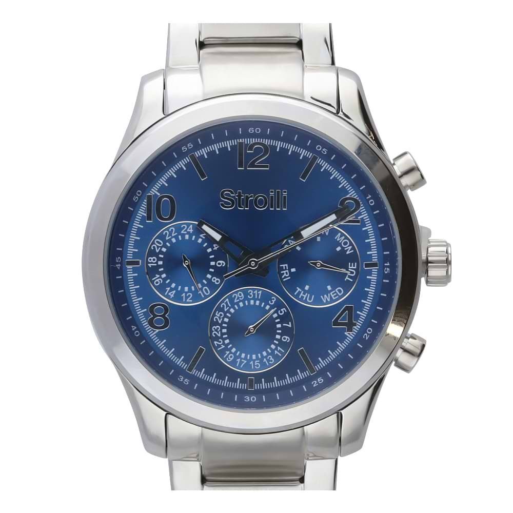 Stroili Orologio Acciaio Multifunzione Uomo Quadrante Blu