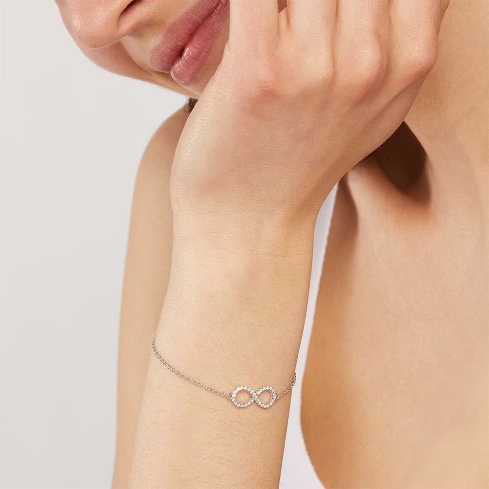 Stroili Bracciale Donna Argento Rodiato con Infinito