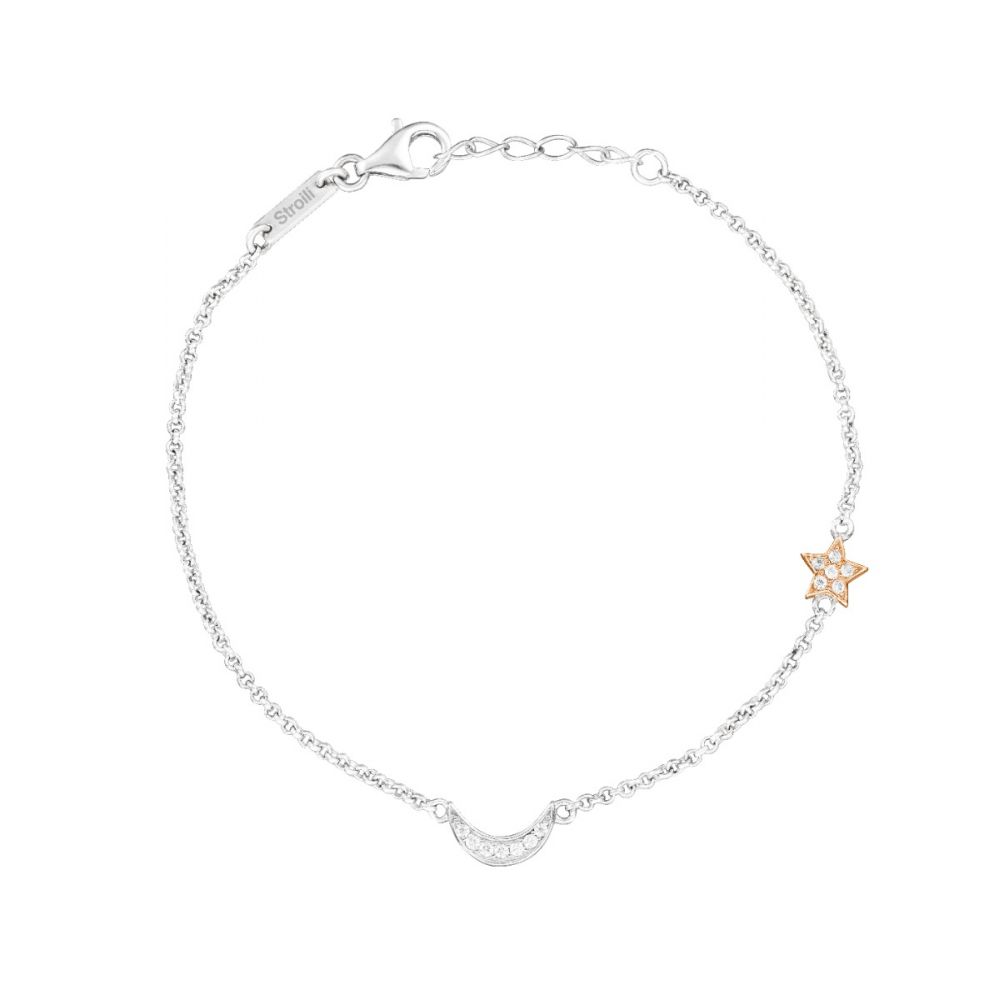Stroili Bracciale Donna Argento Stella e Luna Silver Moments