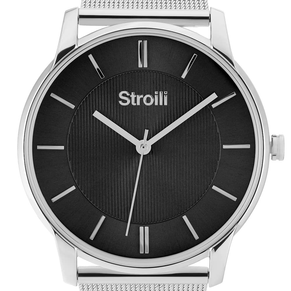Stroili Orologio Acciaio Solo Tempo Uomo Quadrante Grigio