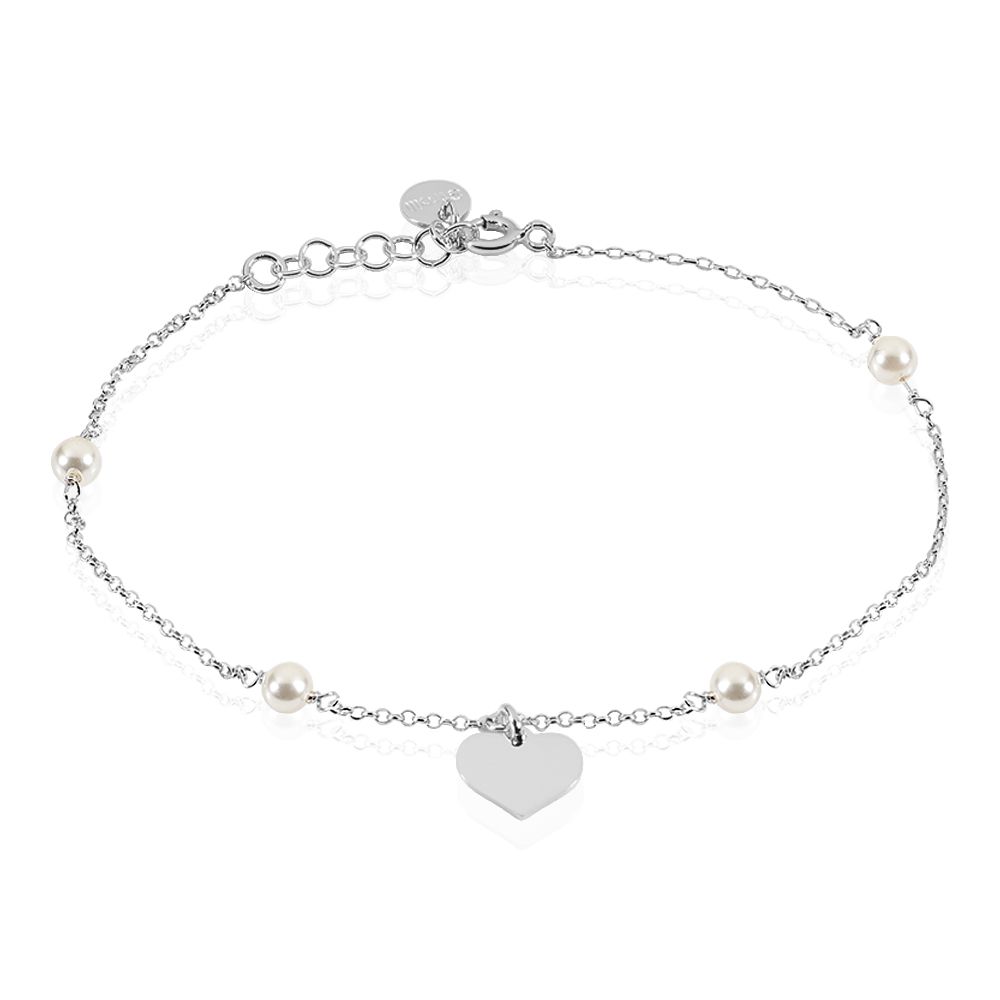 Stroili Bracciale Argento Cuore e Perle Silver Pearls