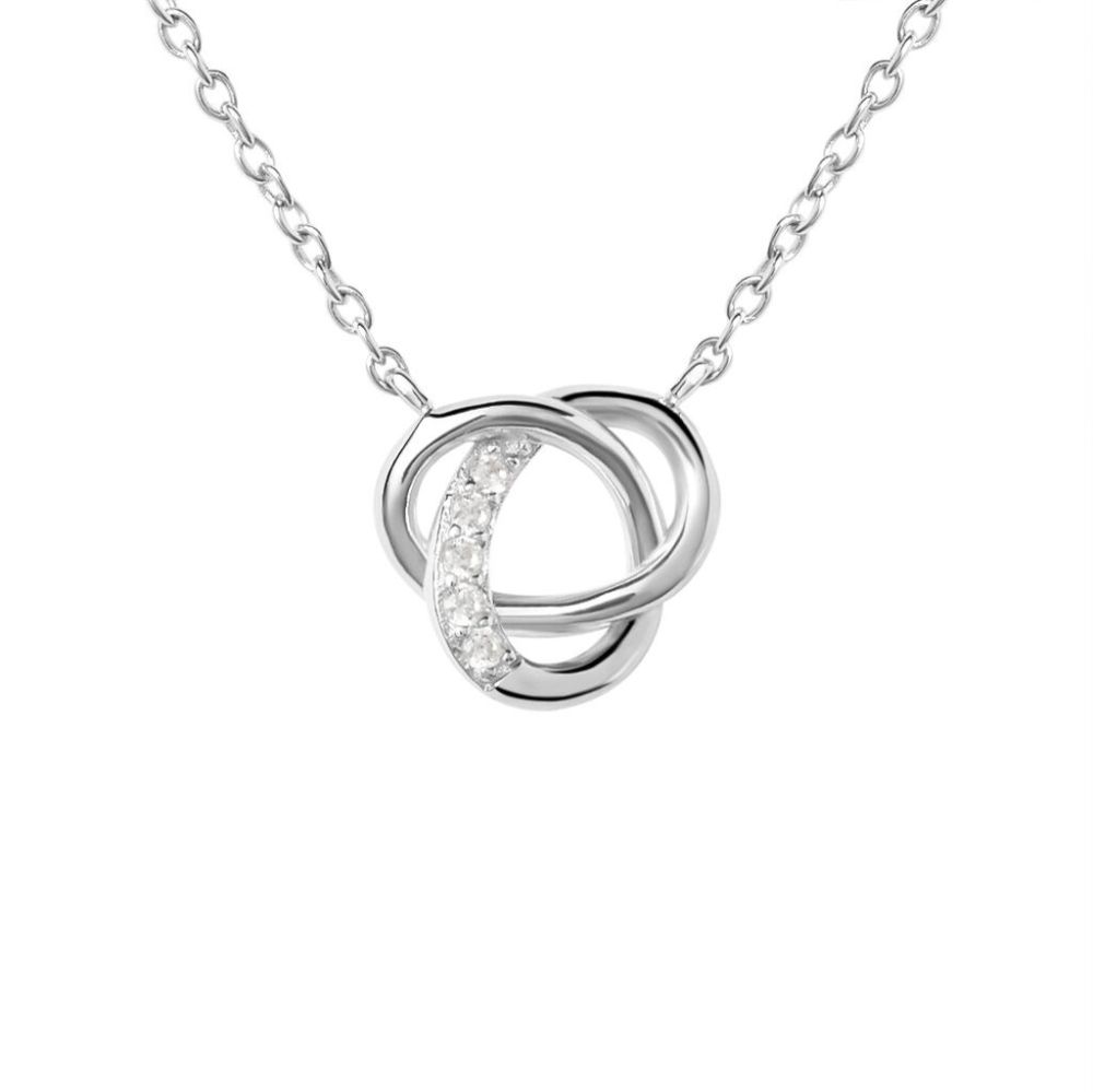 Stroili Collana Argento Nodo Zirconi Bianchi