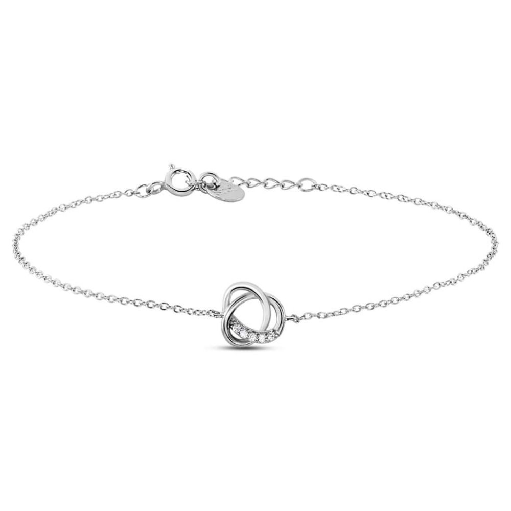 Stroili Bracciale Argento Nodo Zirconi Bianchi