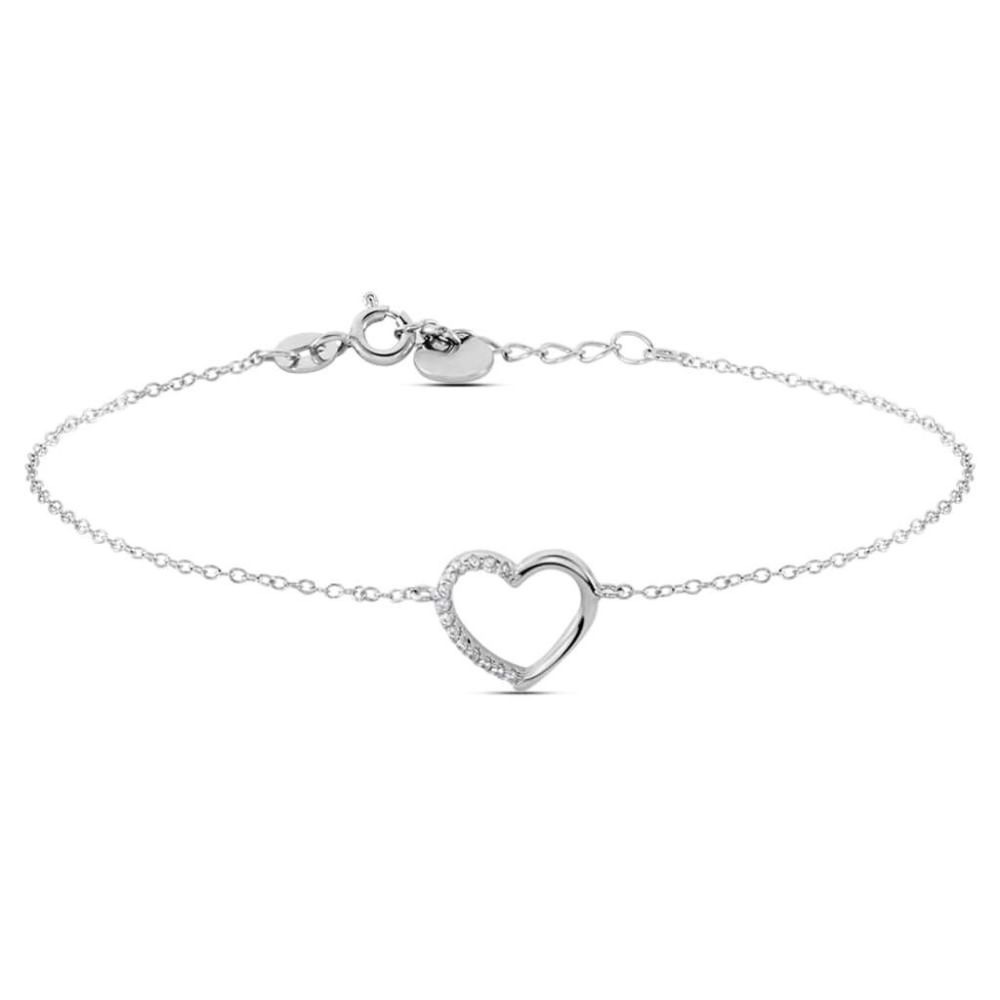 Stroili Bracciale Argento Cuore e Zirconi Bianchi