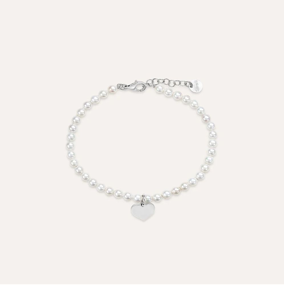Stroili Bracciale Argento Perle e Cuore