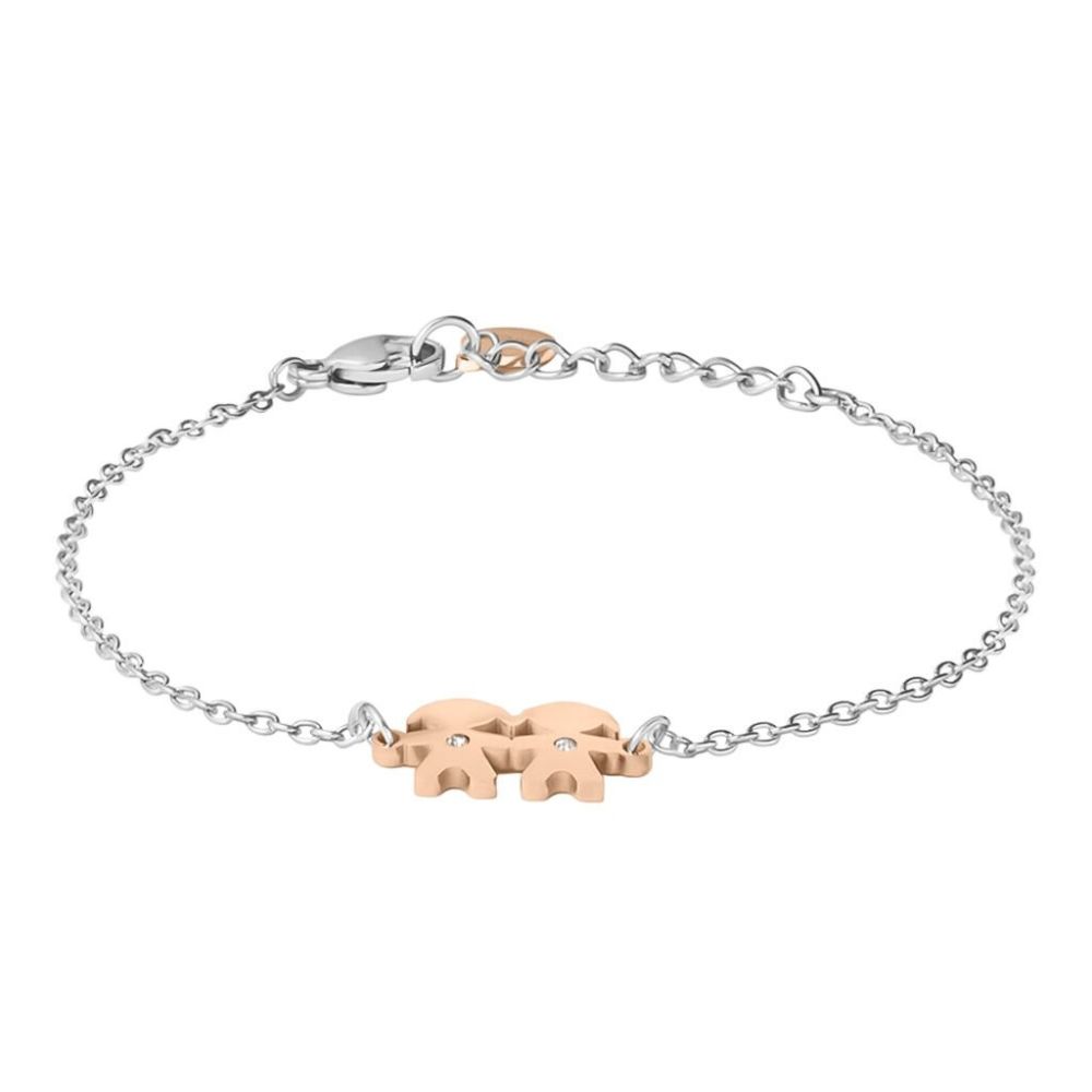 Stroili Bracciale Acciaio Bicolore 2 Bimbe