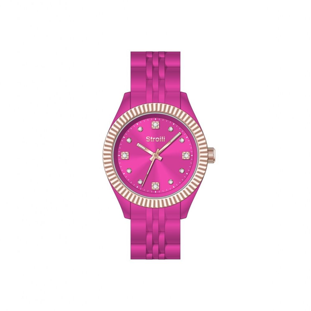 Stroili Orologio Solo Tempo Gomma Fucsia