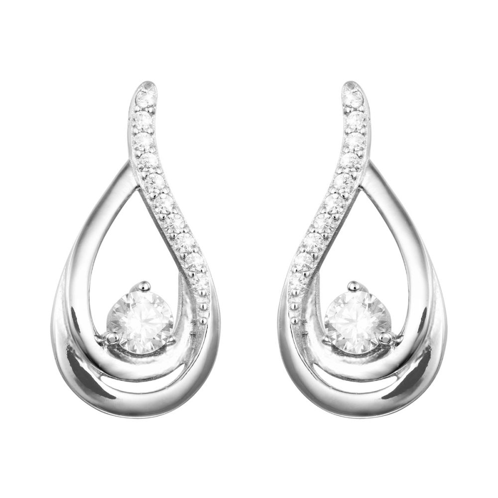 Stroili Orecchini Argento Goccia e Zirconi Silver Shine