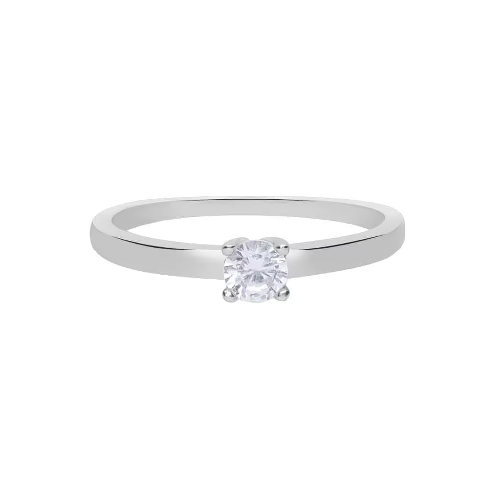 Stroili Anello Donna Argento Rodiato Solitario 3 mm