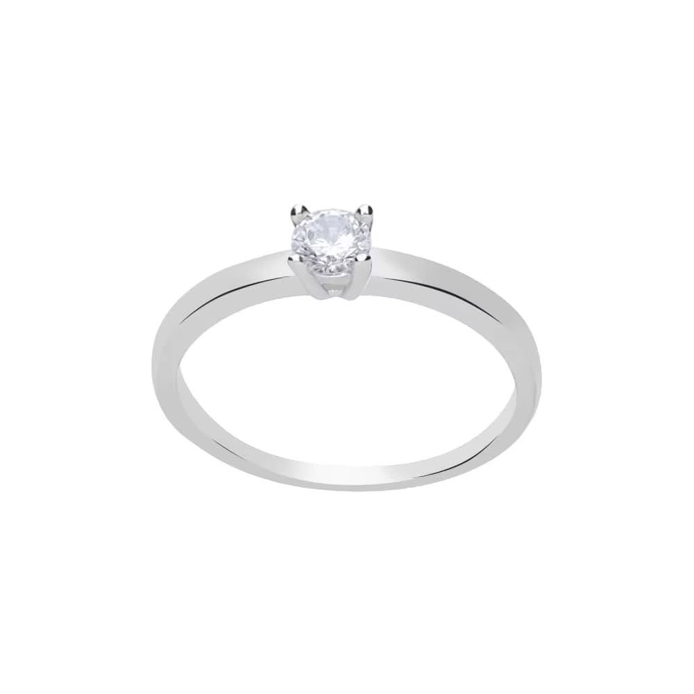 Stroili Anello Donna Argento Rodiato Solitario 3 mm