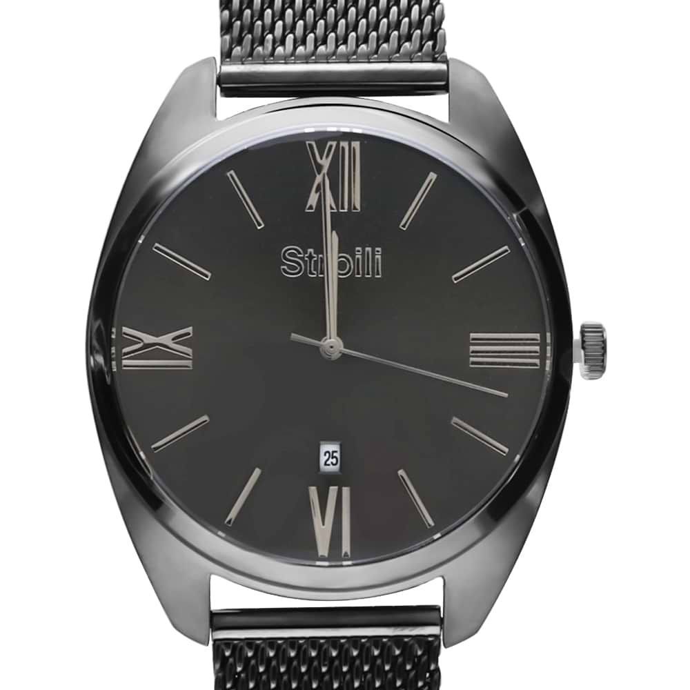 Stroili Orologio Acciaio Antracite Solo Tempo Uomo Monaco