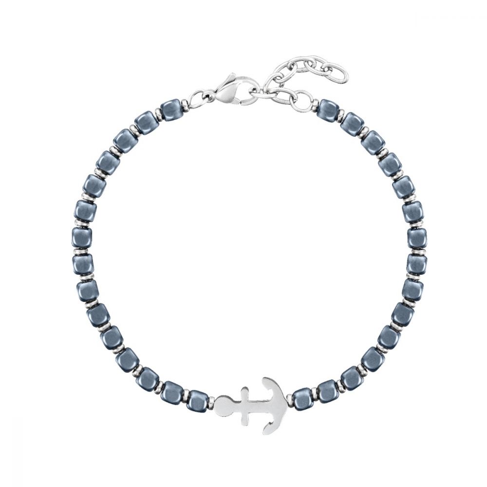 Stroili Bracciale Uomo Acciaio Nero-Silver Man Code
