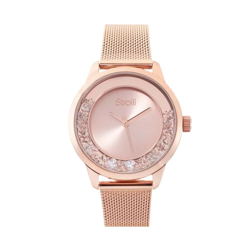 Stroili Orologio Donna Solo Tempo Acciaio Rosè Con Strass