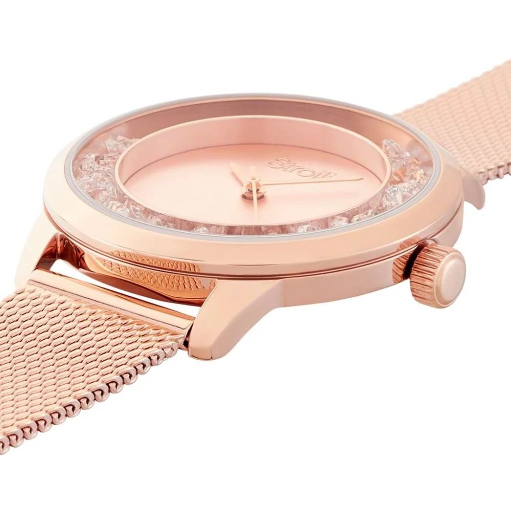 Stroili Orologio Donna Solo Tempo Acciaio Rosè Con Strass