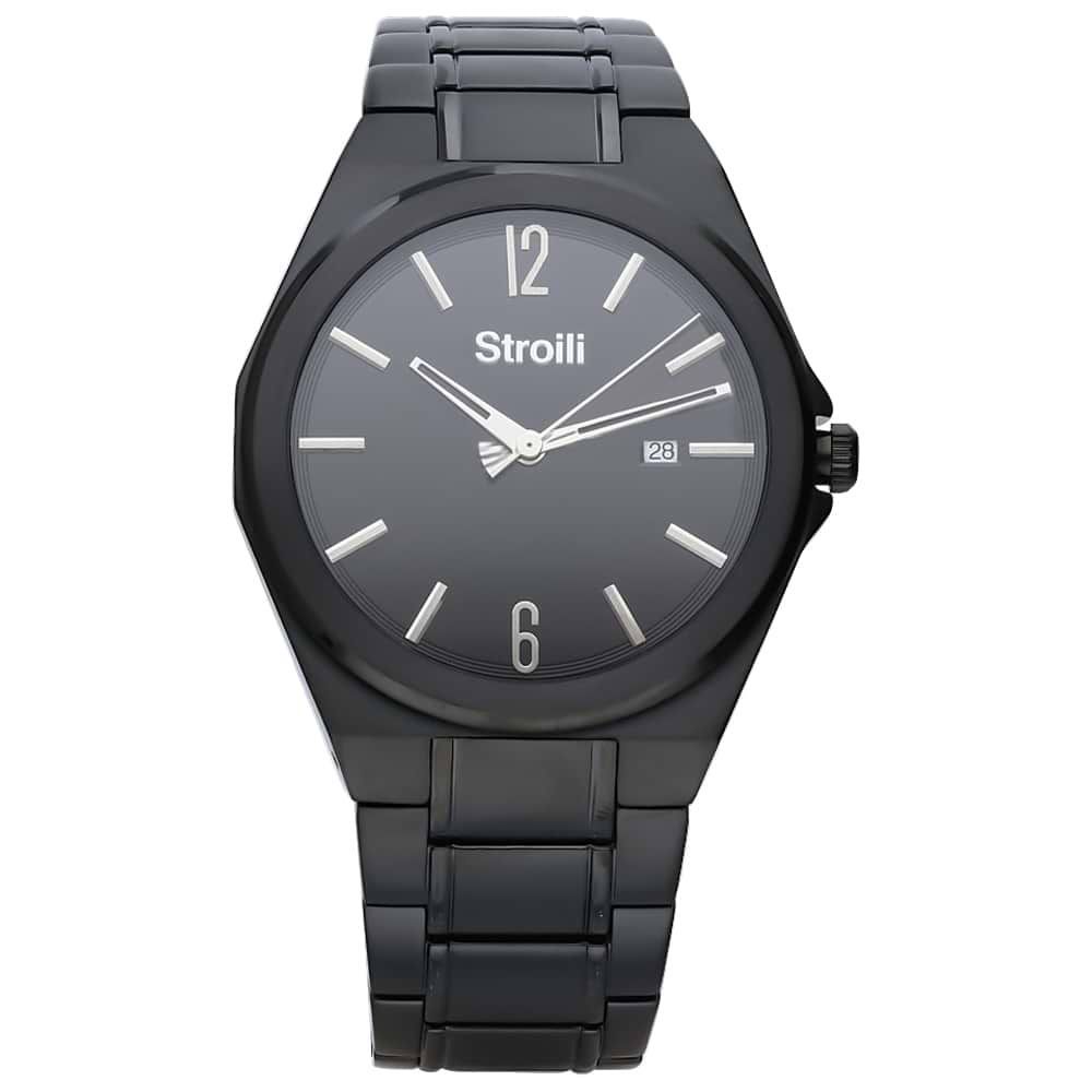 Stroili Orologio Uomo Solo Tempo Acciaio e Quadrante Nero