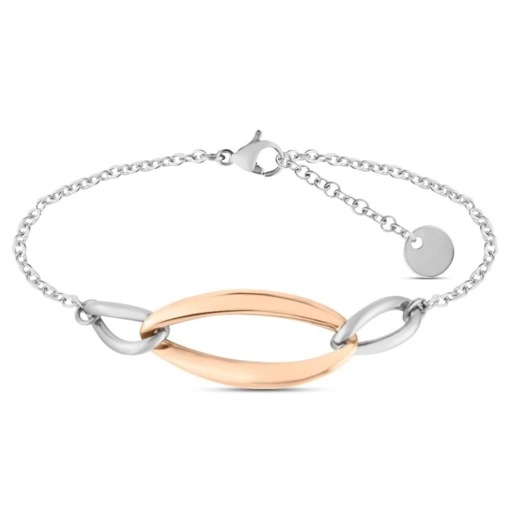 Stroili Bracciale Acciaio Elementi Bicolore