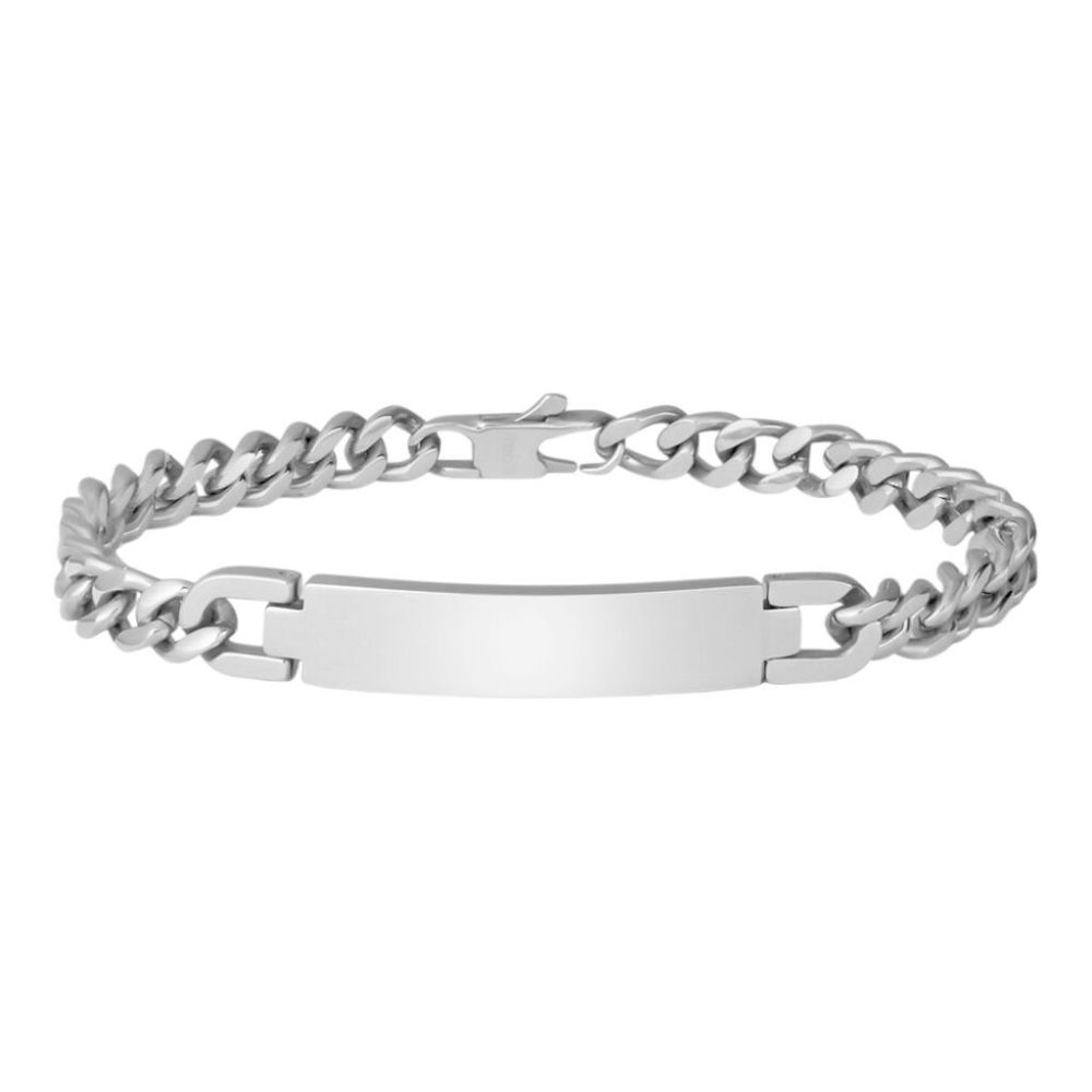 Stroili Bracciale Catena Acciaio con Piastra