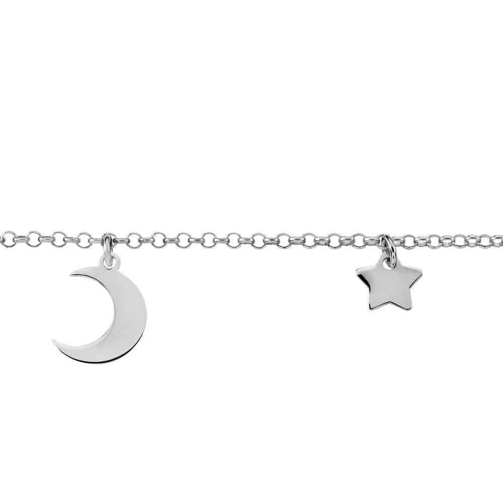 Stroili Bracciale Donna Argento Luna e Stelle