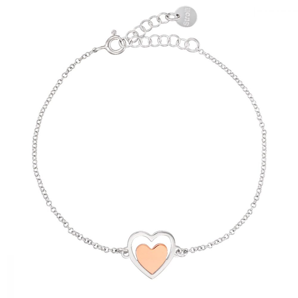 Stroili Bracciale Donna Argento Cuore Rodiato e Rosè