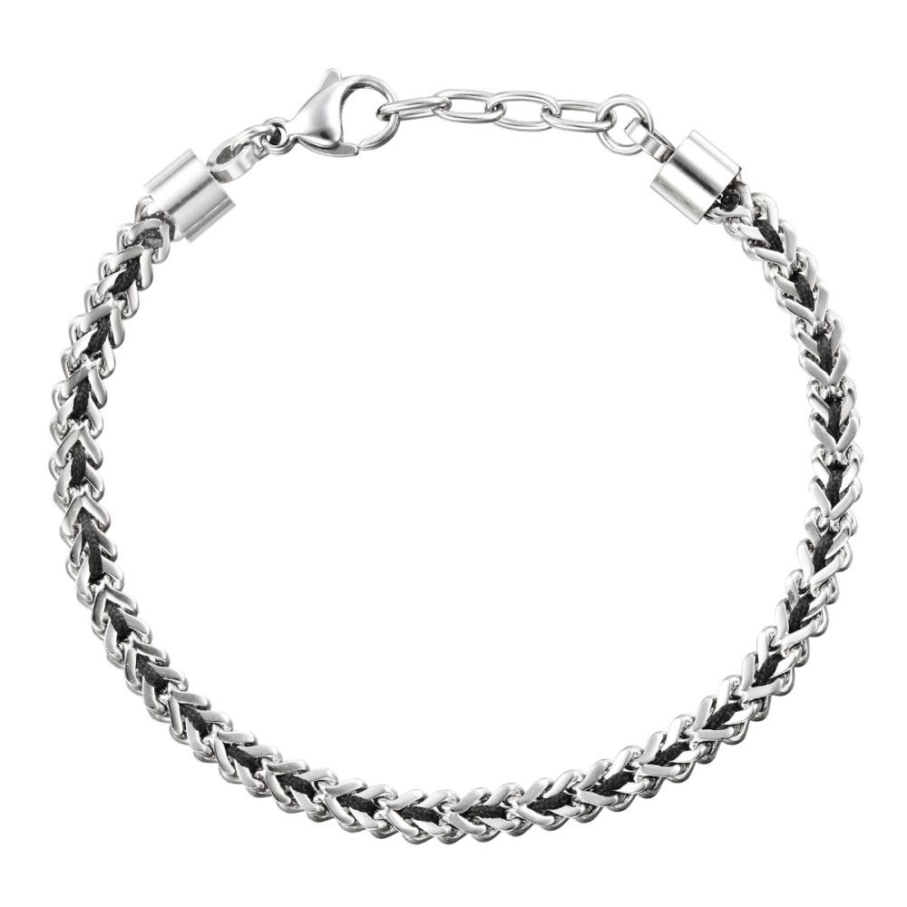 Stroili Bracciale Acciaio e Corda Man Code