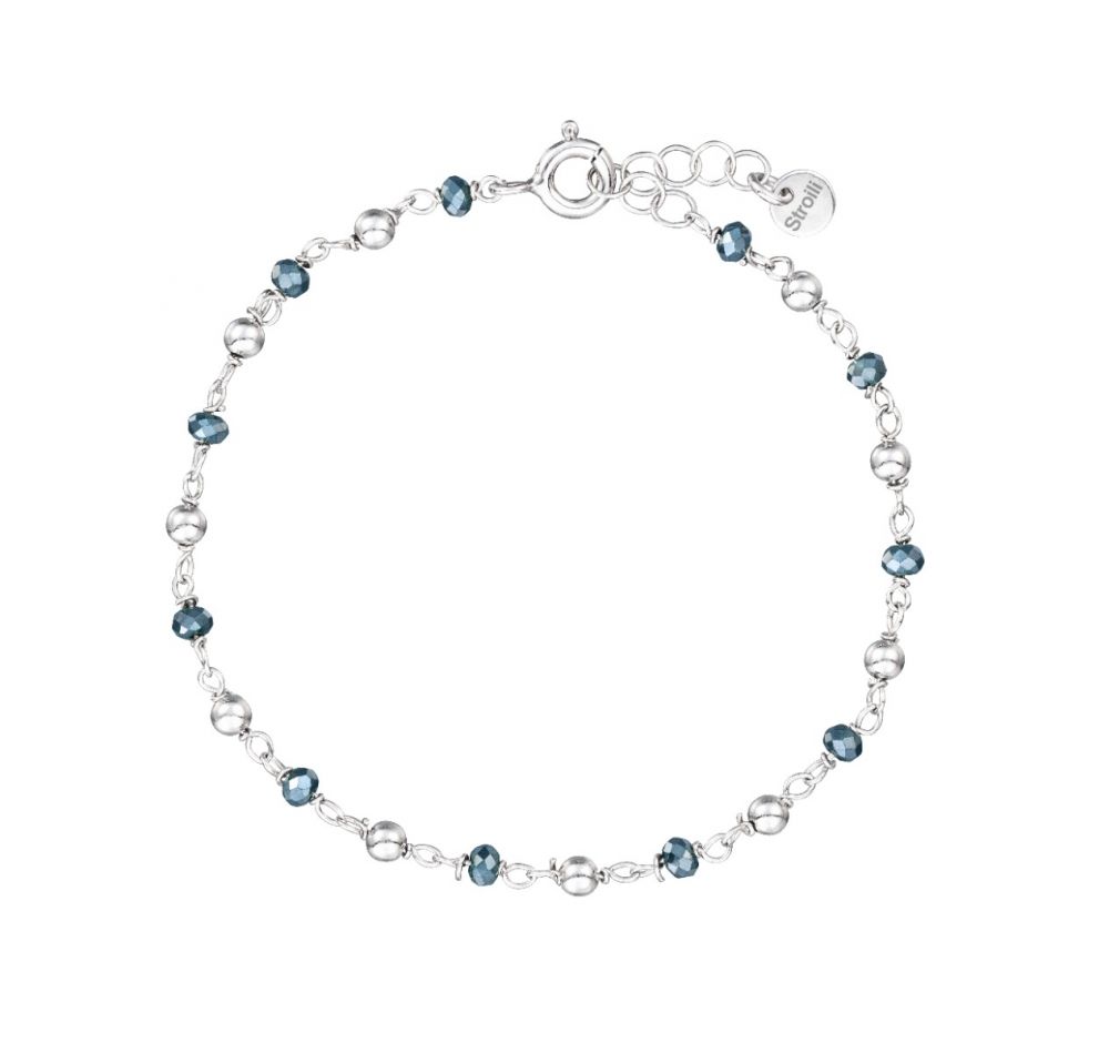 Stroili Bracciale Argento Sfere Blu Silver Soul