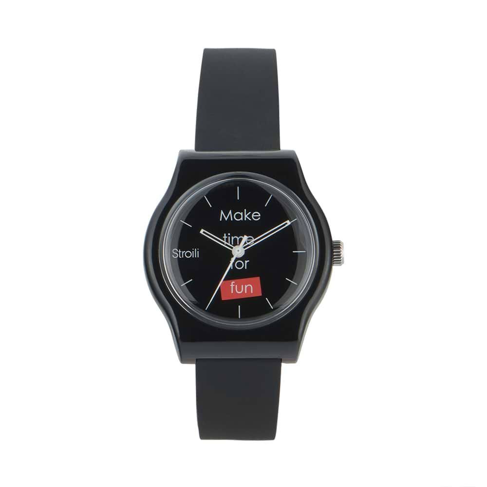 Stroili Orologio Unisex Gomma Nero Milano So Fancy 