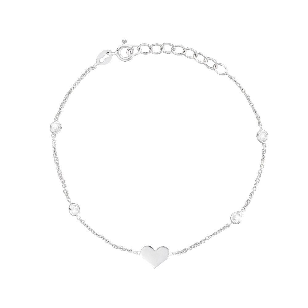 Stroili Bracciale Argento Cuore e Punti Luce Silver Elegance