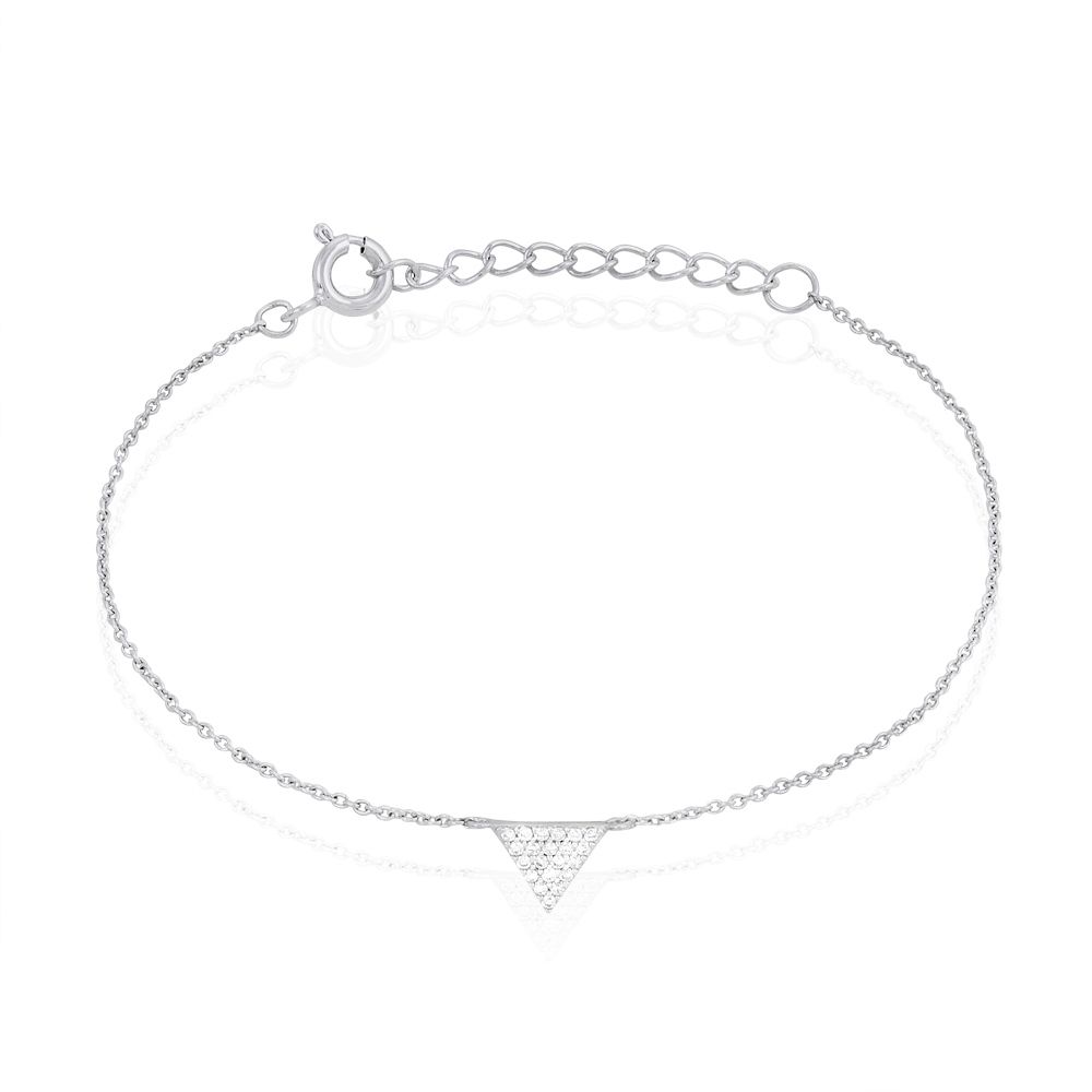 Stroili Bracciale Argento Triangolo Zirconato Silver Shine